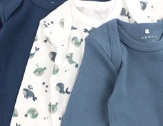 Name It majolica blue body hvaler (3-pak)